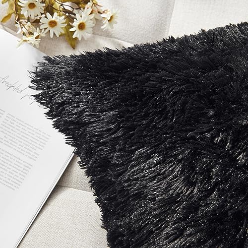 Image of Faux Fur Throw Pillow Covers for Couch Decorative Pillows 16x16 Inch