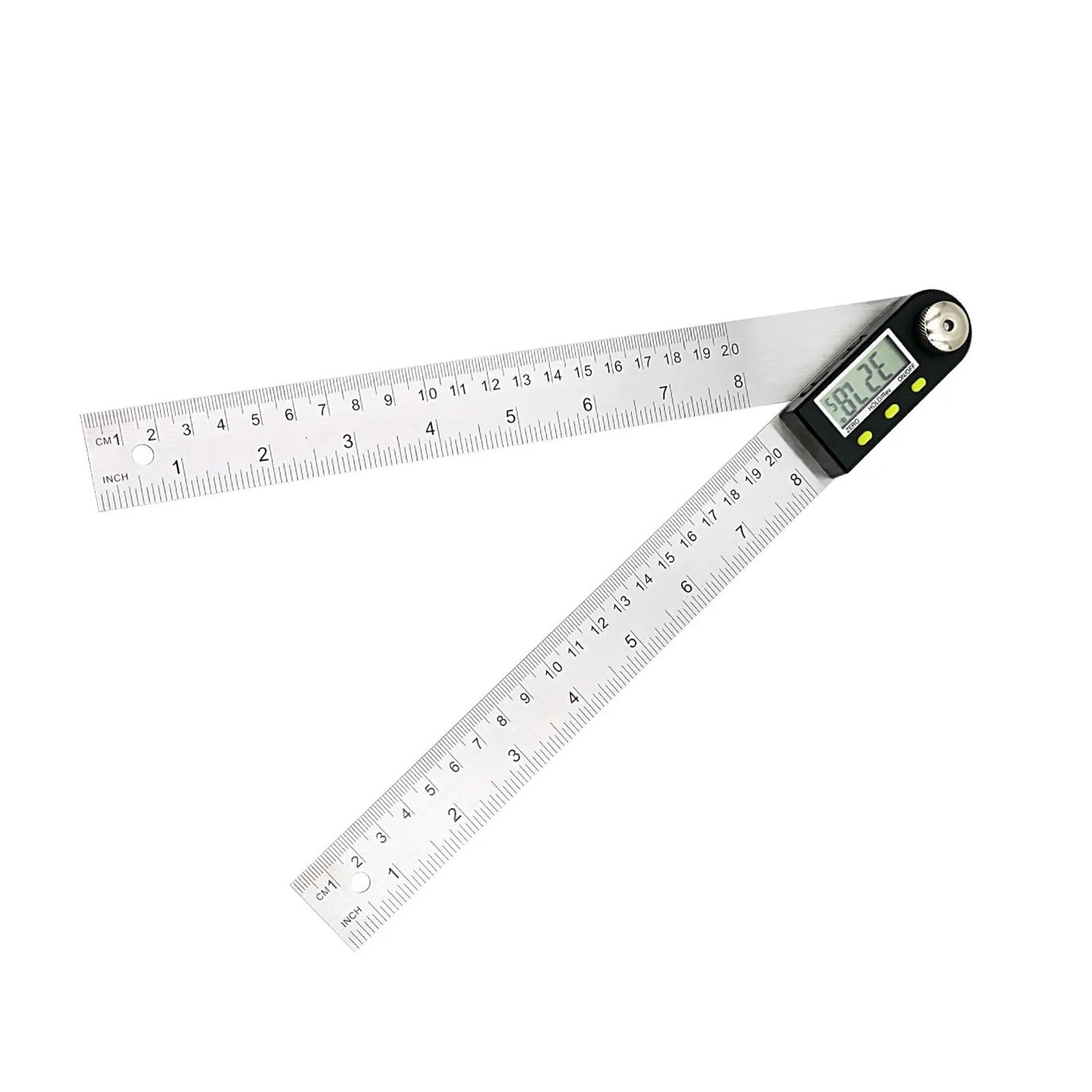 Bnvewr One Color Digital Angle Finder, 200Mm Digital Protractor Inclinometer Electronic Angle Gauge Stainless Steel Ruler Goniometer,Inclinometer