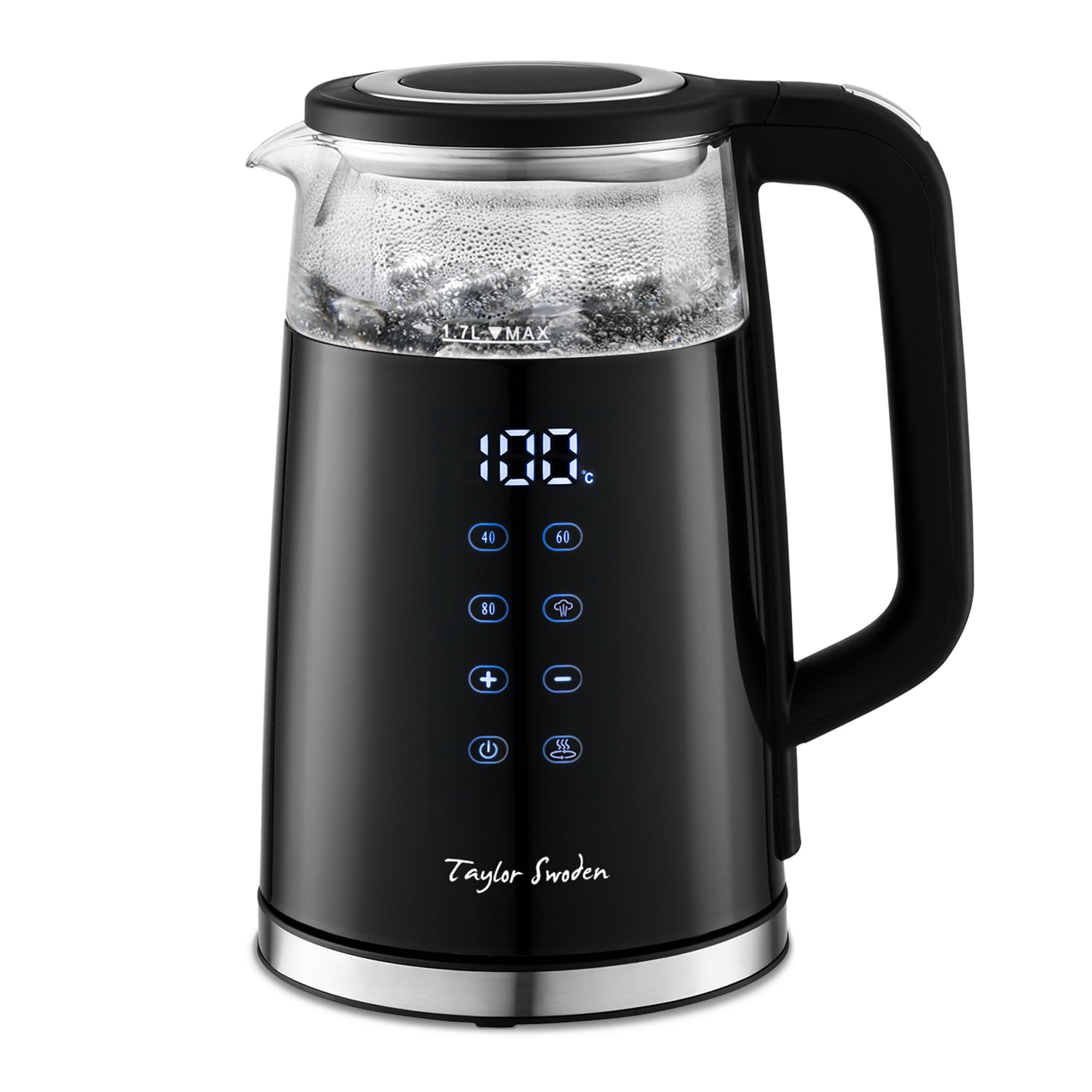 Taylor Swoden Bouilloire Électrique avec Température Réglable en Verre 1.7L