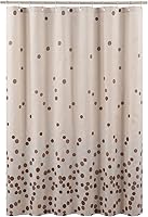 Vista 42 de Seville Farmhouse - Cortina de ducha moderna con estampado de rayas de poliéster, color amarillo, impermeable, cortina de baño, pequeña, 54 pulgadas