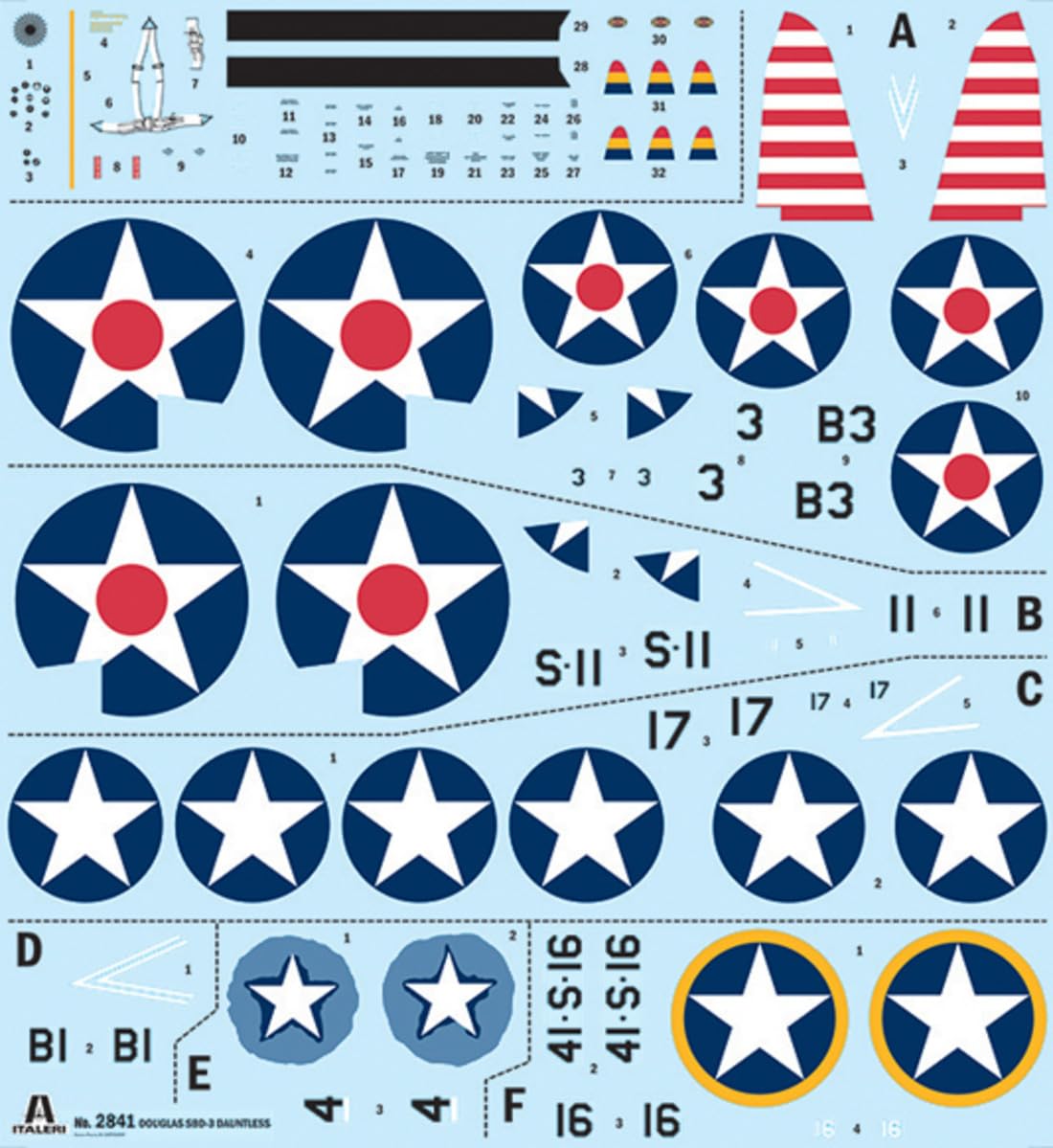 Italeri 2841 USN SBD-3 Dauntless, 1:48 Scale, Plastic Model Kit/Plastic Model Assembly, Multicolored, 24,2 cm - Image 2