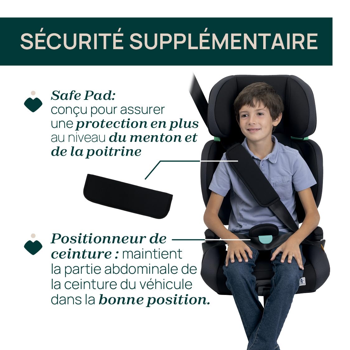 Chicco Quizy i-Size, Kindersitz 3-12 Jahre (100-150 cm), Mit Isofix-System, mit Liegeposition, Höhenverstellbar, mit gepolsterten Armlehnen und komfortablem Sitz, (15-36 kg), Gruppe 1/2/3, Schwarz