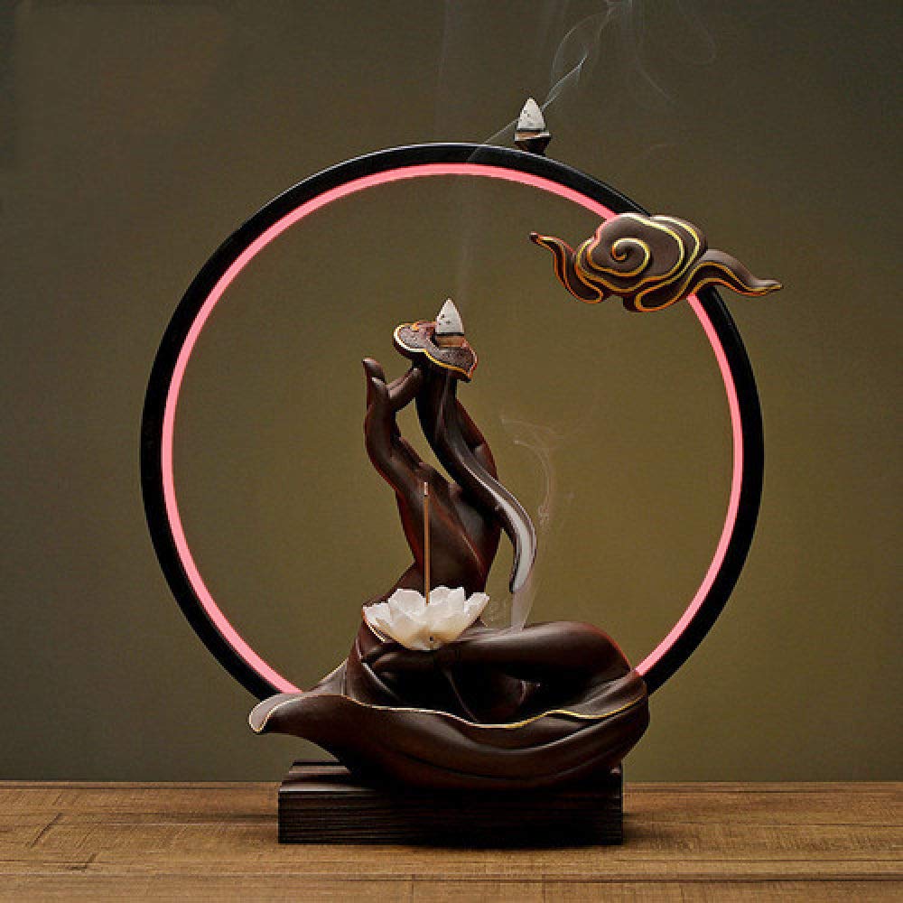 Bouddha zen brûleur d'encens pour méditation et yoga à la maison