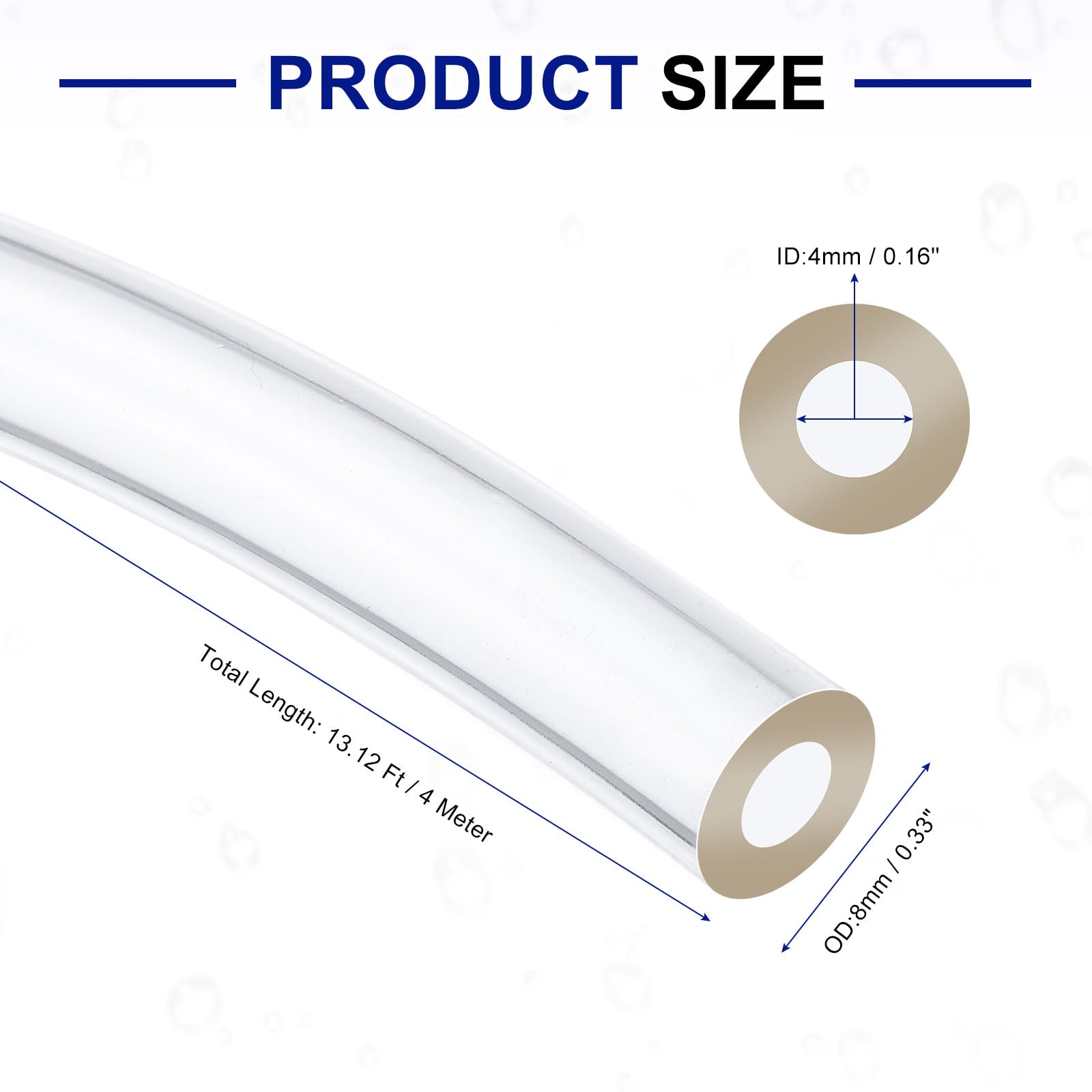 Stubotar Flexibele siliconen slang, binnendiameter 20 mm x buitendiameter 25 mm, dikte 2,5 mm, transparant, waterleiding, 2 m, bestand tegen hoge temperaturen, vormvast