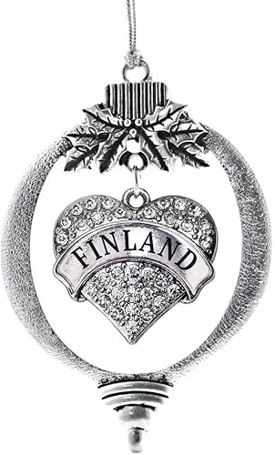 Miniatura 153 de Inspired Silver Adornos festivos de dije de corazón pave de plata con circonitas cúbicas