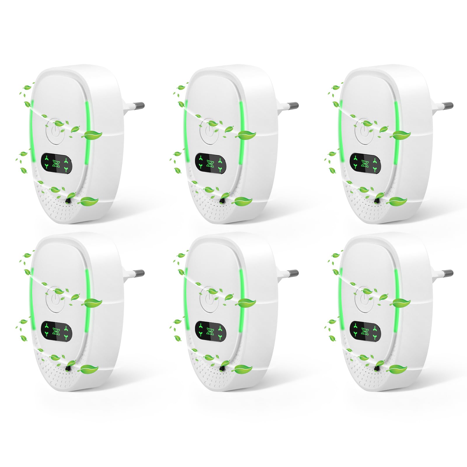 Air Purifier for Bedroom Home, Ionic Air Purifier Plug in for Smokers, Portable Quiet Ioniser, Automatic Air Freshener for Pets, Toilets, Offices, Rooms, Garage, Instantly Cleans(6PCS)