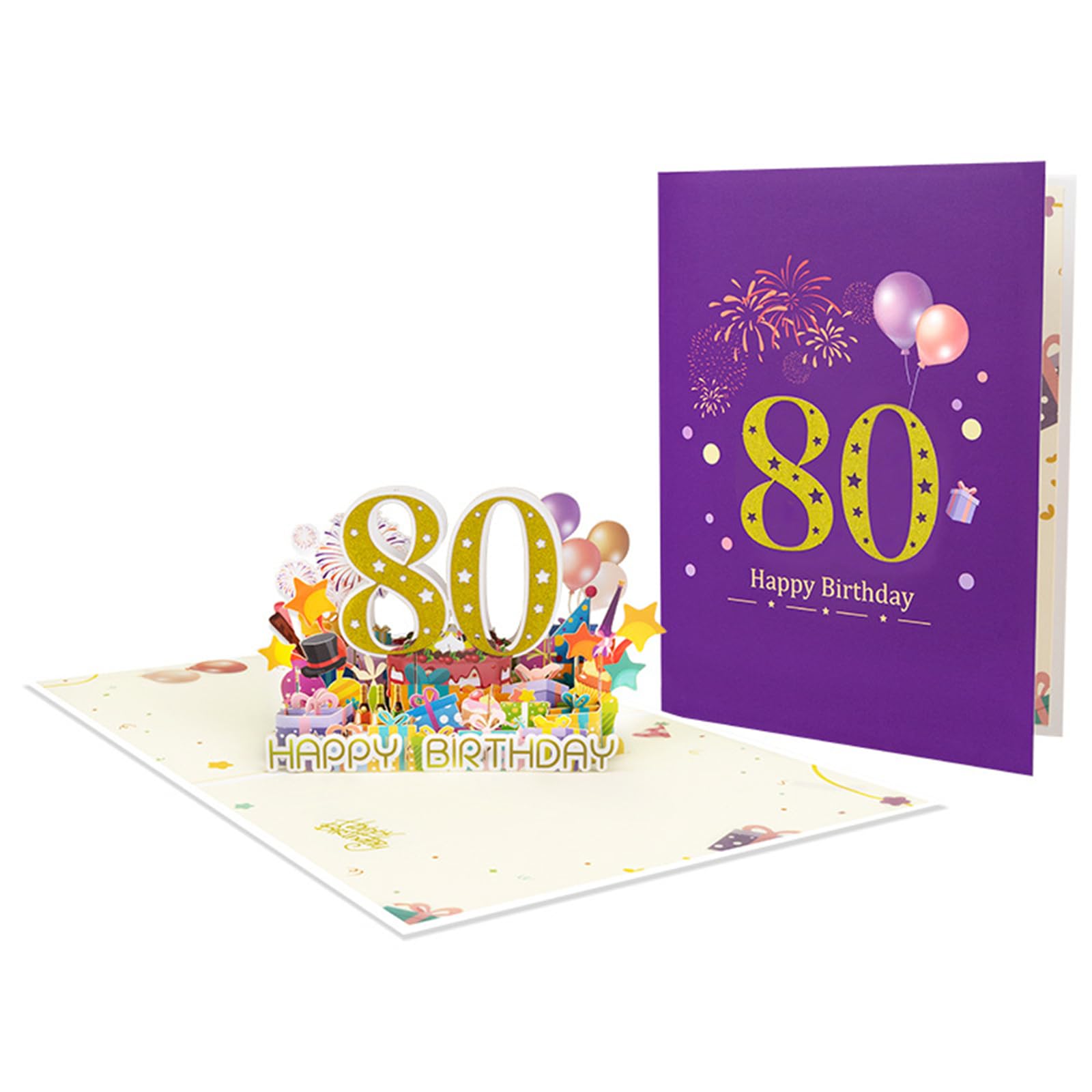 Tsophreniq Unique Pyrotechnics Celebration Card Stylish Pyrotechnics 3D Popup Paper Birthday Greeting Card for Friend and Family Special Event Cards