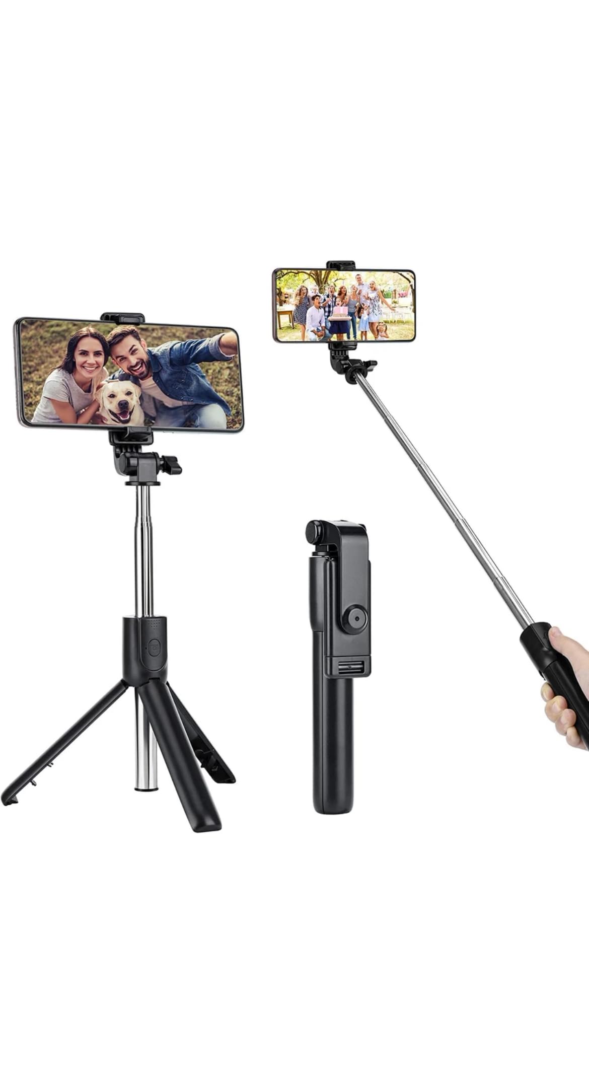 Q07 Bluetooth Selfie Stick with Tripod Stand, 19.5-100 cm | Remote Shutter, 360° Rotation, 7-Section Extendable, iOS & Android Compatible, Stable Shooting-image-12