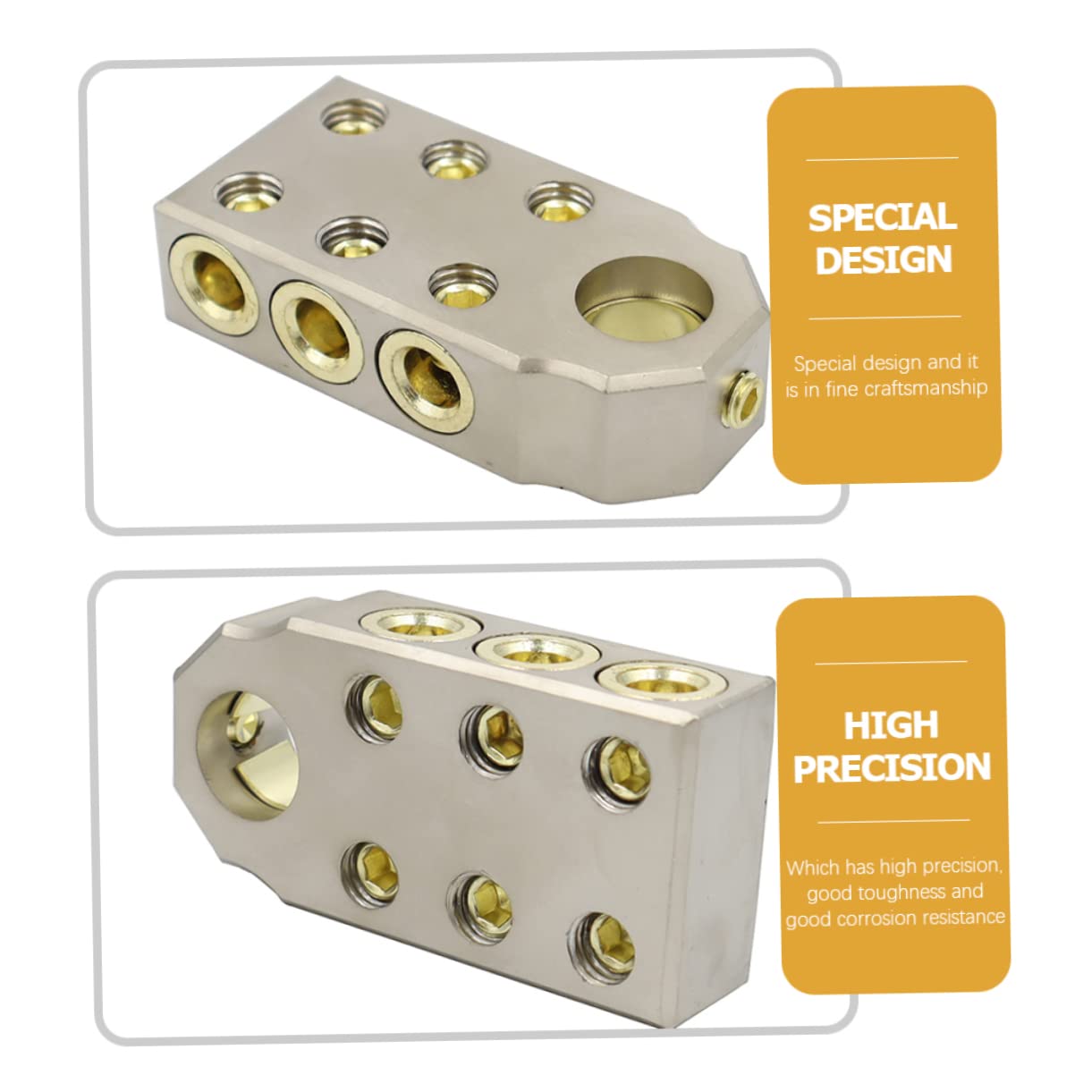 Connecteur de Borne de Batterie Automobile 1 Paire 6 Awg en Alliage de Zinc
