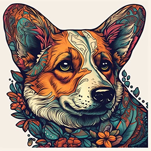 Image of Yoonek Graphics Welsh Corgi Welsh Corgi Dog Vinyl Decal Sticker for Car, Laptop, Tumbler, More. #009918-8