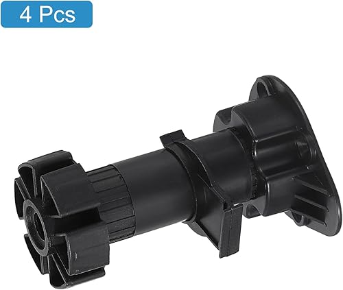 Miniatura 8 de uxcell Patas ajustables, 4 piezas de 1.811 x 4.724 in  Pie nivelador de muebles, marco de soporte nivelador de patas finas para cama, sofá, mesa de