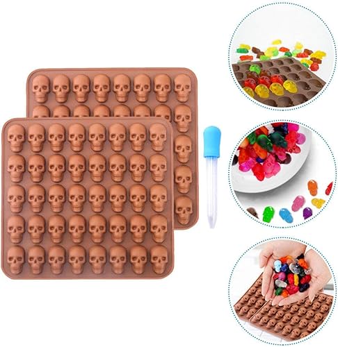 Miniatura 7 de STOBOK 1 juego de moldes para pasteles de Halloween, molde de silicona para hornear, moldes de silicona para galletas de calavera, molde