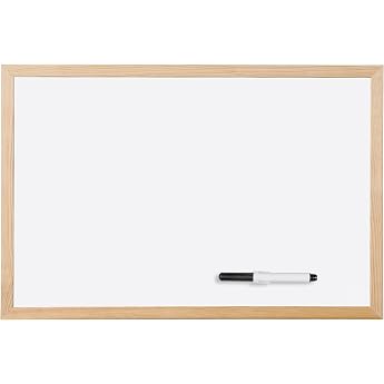 Bi-Office MP03001010 Whiteboard Budget Wood Frame 60 x 40 cm