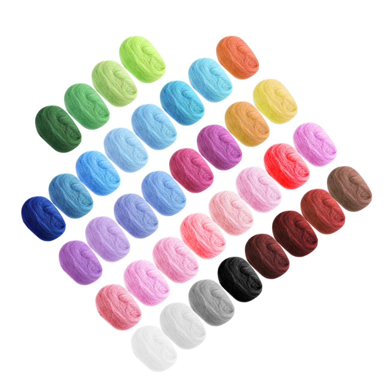 STOBOK Farben Filzwolle mit Wollvlies und Filzfaservlies für Nadelfilzen DIY Projekte Wollgarn zum Filzen für Tiere Schmuck Trocknerbälle Wandbehänge Webprojekte Zufällige Farbe