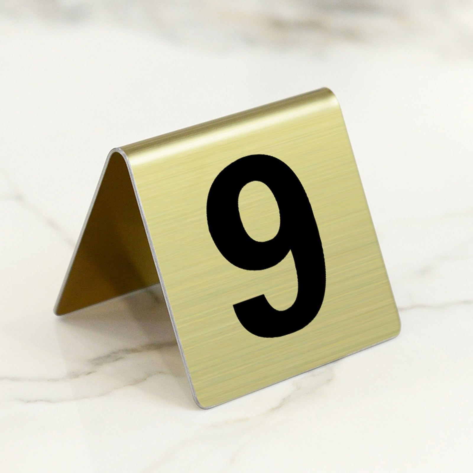Tischschilder/Tischkarten/Platzkarten/Tischnummernschilder Edelstahl Stapelbare Tischnummern, 1 Bis 10, Doppelseitige Zahlen, Zahlen Tischkarten Restaurants Platzkarten(Gold,81~90)