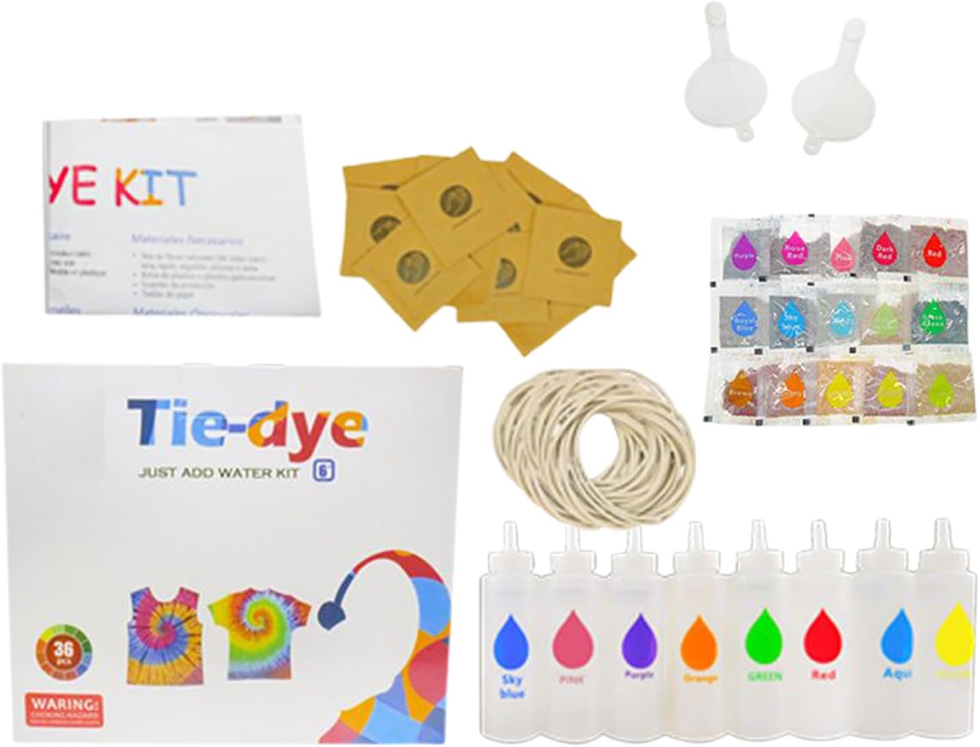 Tie Dye | Crafting Tie Dye Kit,Fabric Art Set Crafting Paint for Hats Scarves Socks Clothing Towels School Beginner Outdoor Family Adults