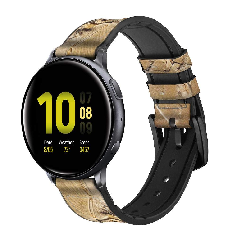 Dinosaur Fossil Correa de Reloj Inteligente de Cuero y Silicona para Samsung Galaxy Watch Watch3, Gear S3 Models Gear S3 Frontier Gear S3 Classic Tamaño (22mm)