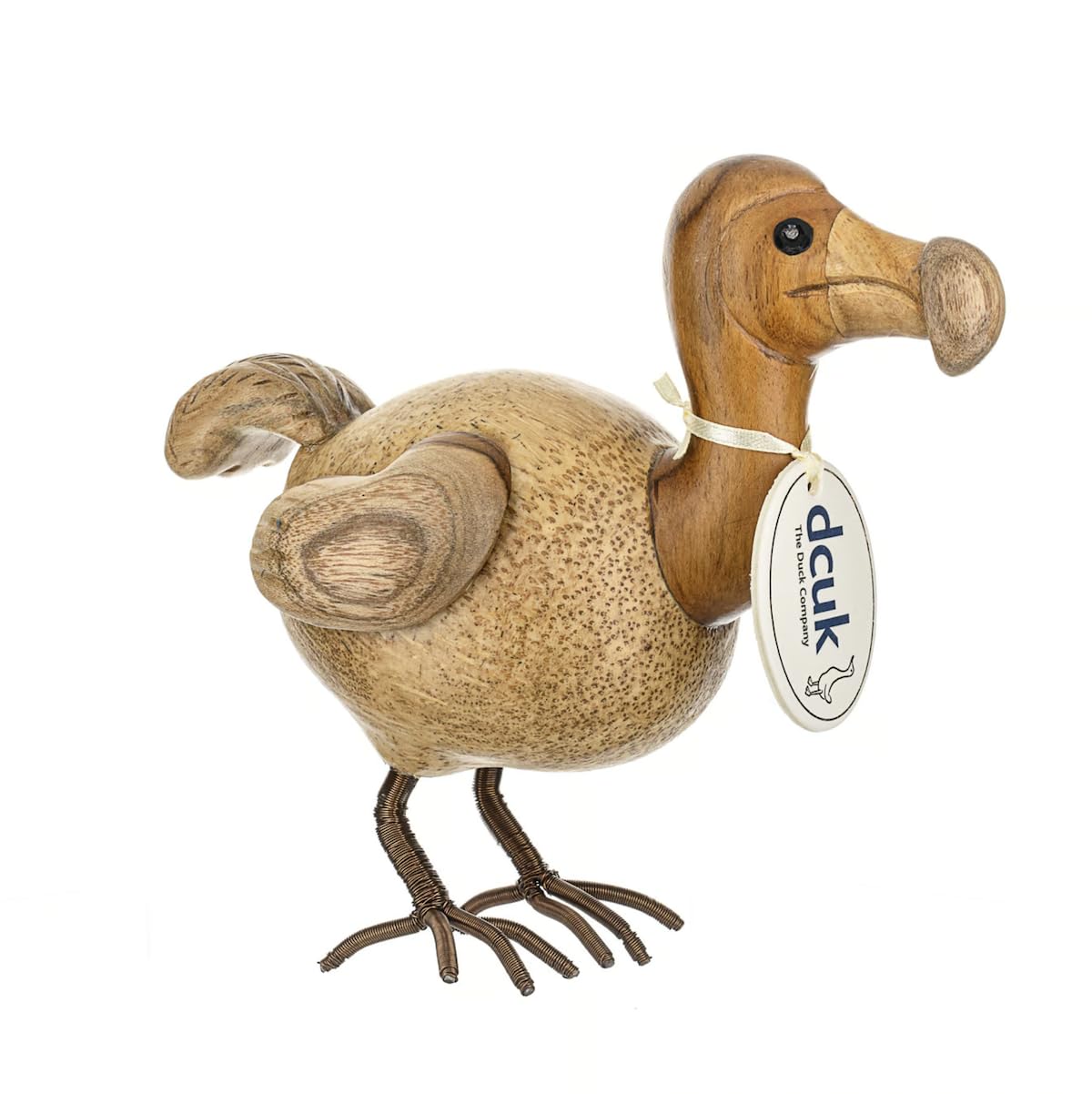 DCUK Wooden Dodo Ornament – Hand-Carved Decorative Figurine – Sustainable Bamboo Root – Natural Wood Finish – Unique Gift for Bird Lovers & Collectors