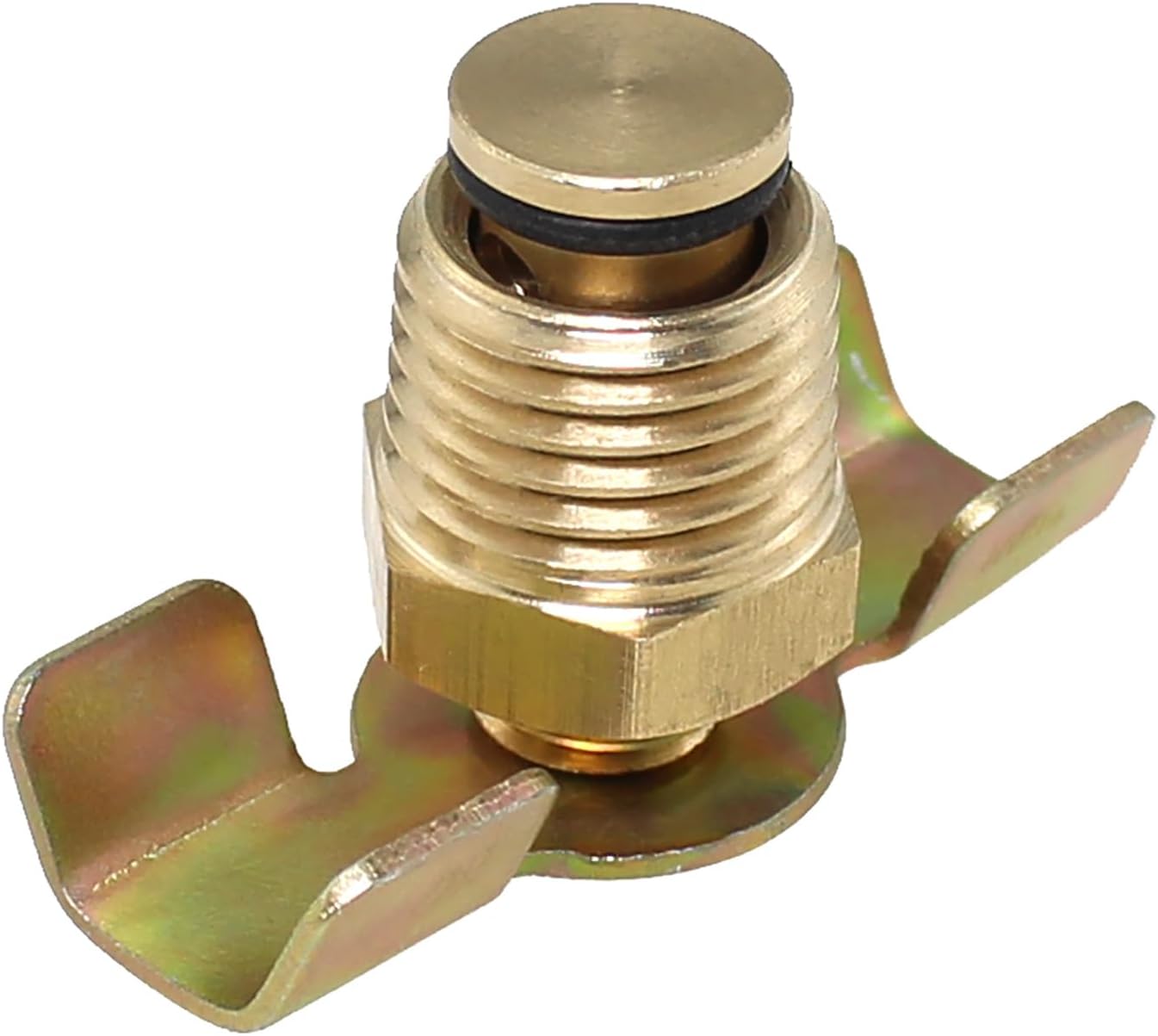 2-Pack 1/4" NPT Brass Air Compressor Drain Valve - Wing Type, Plug Valve for Air Compressors, Storage Tanks, Gas Cylinders