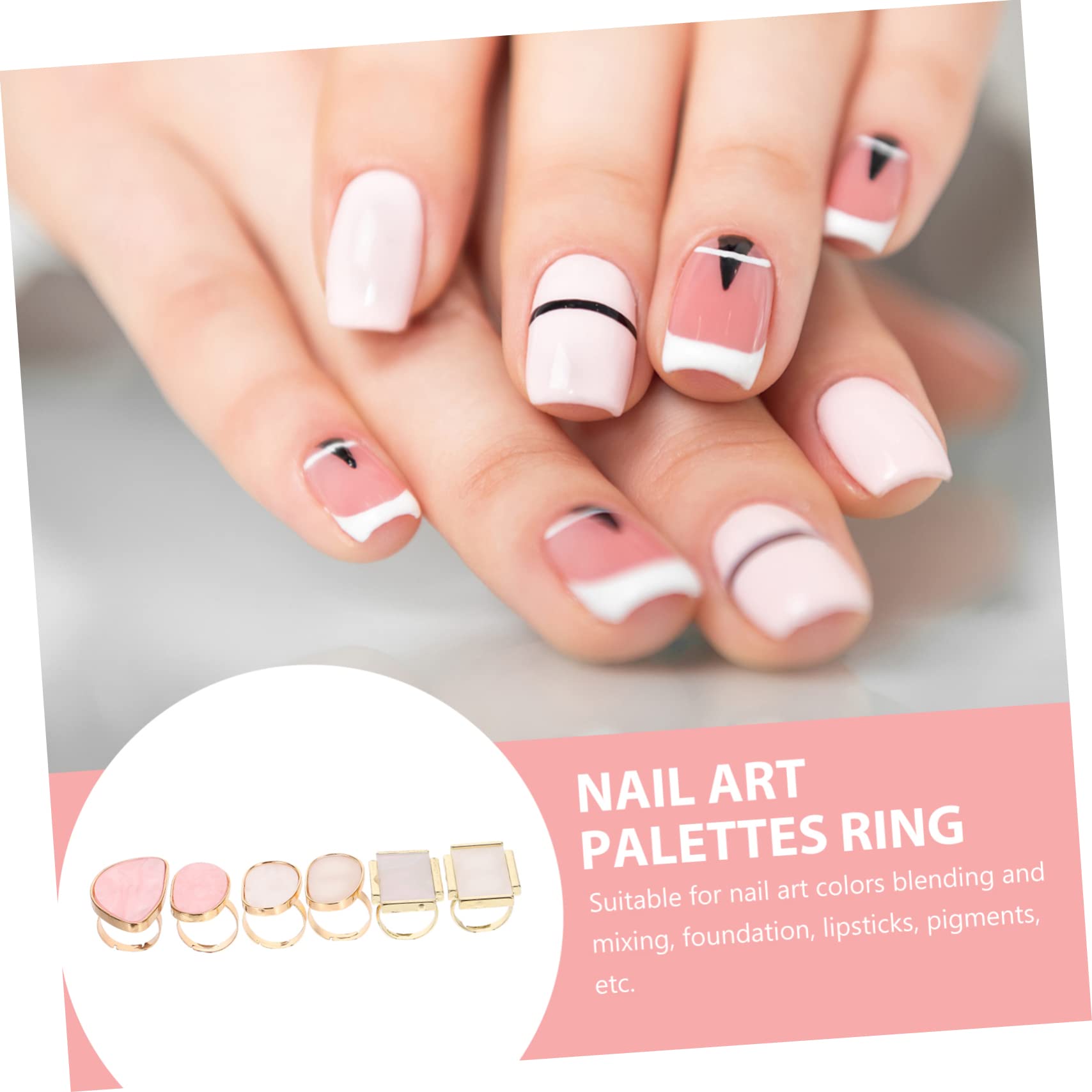 FRCOLOR 30 Pz Tavolozza Ad Anello Para Uñas Paletta Per Il Trucco Strumenti Per Unghie Per Nail Art Tavolozza Di Miscelazione Miniunghia Strumenti Per Manicure Resina Chiodo