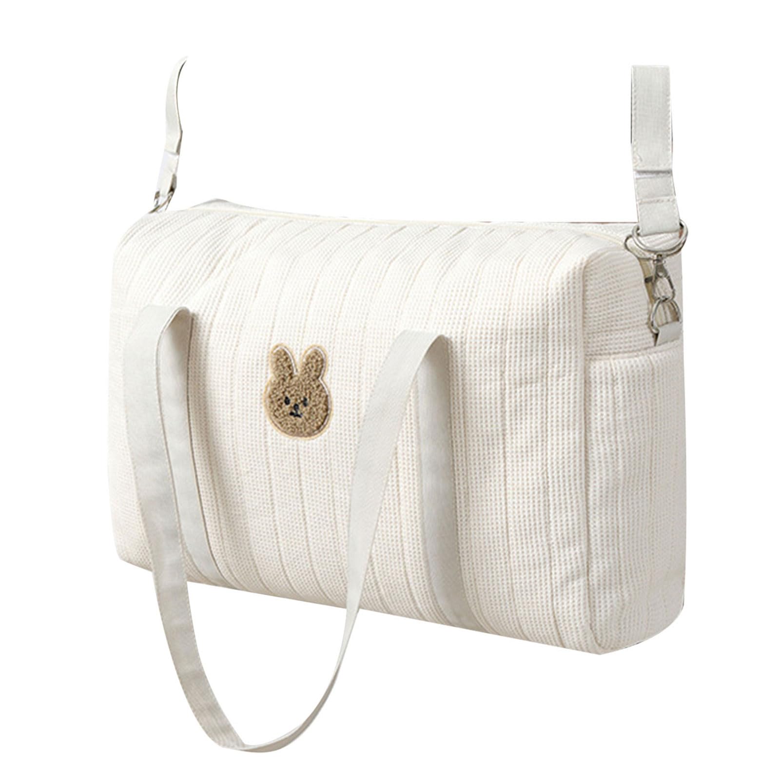 Borsa per pannolini per bambini di grande capacità, con design raffinato ricamato, accessorio da viaggio per bambini