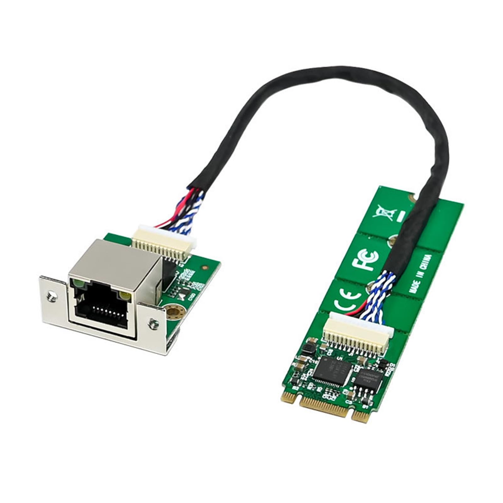 M.2 A+E Key to 2.5G Ethernet Adapter - NIC with Intel I226V, 100/1000/2500 Mbps RJ45 Stable Connection Cable Length 20cm, Compatible with OpenWRT | Windows | Linux | Server | PC | SBC (M.2 A+E Key) — view 8