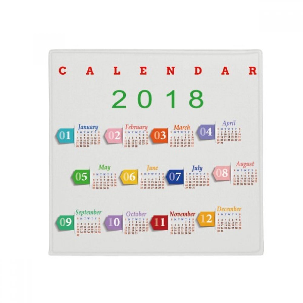 Calendrier 2018 tapis de sol antidérapant de 80 cm pour la cuisine ou le salon