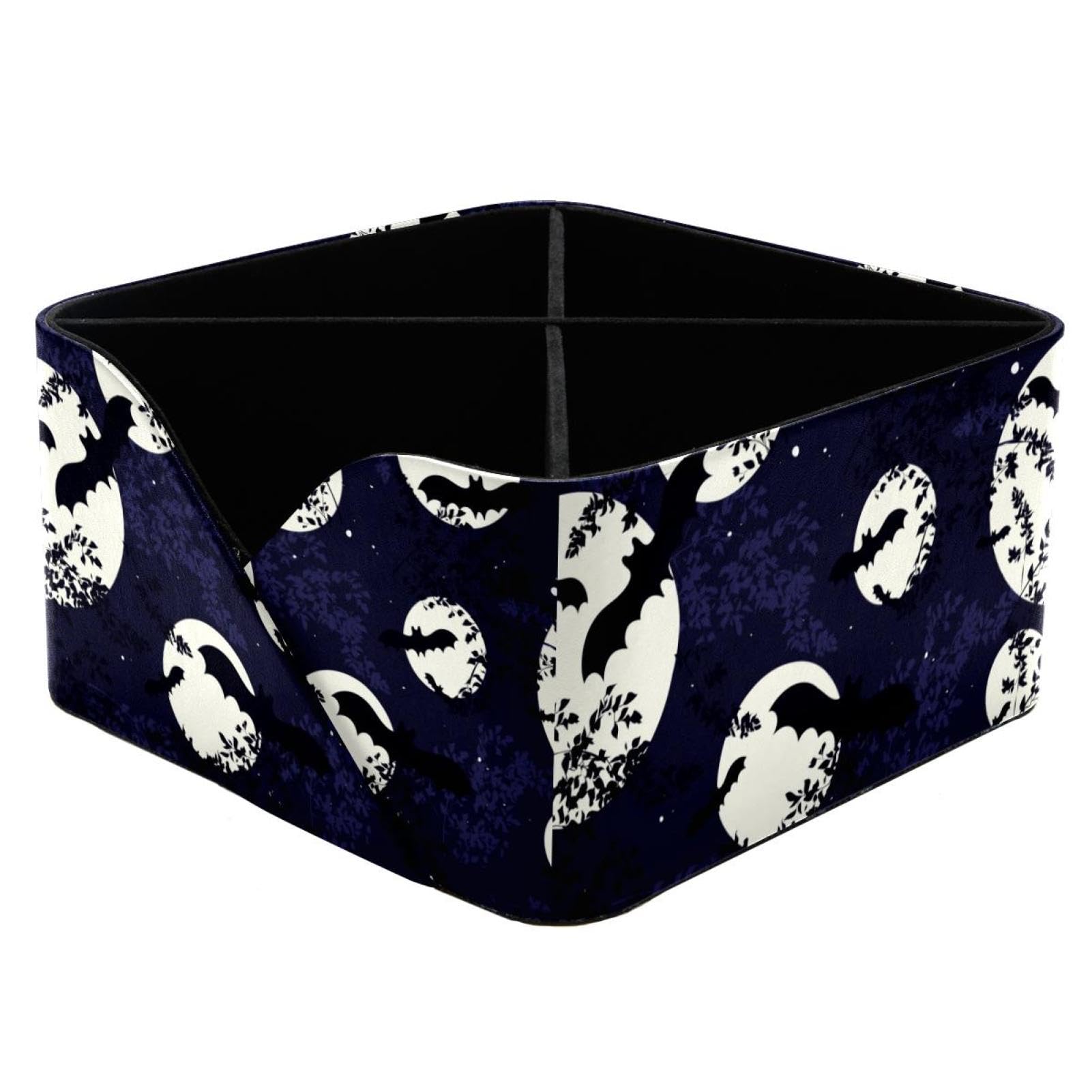 Organiseur bureau Halloween chauve-souris | Rangement à 4 compartiments pour stylos