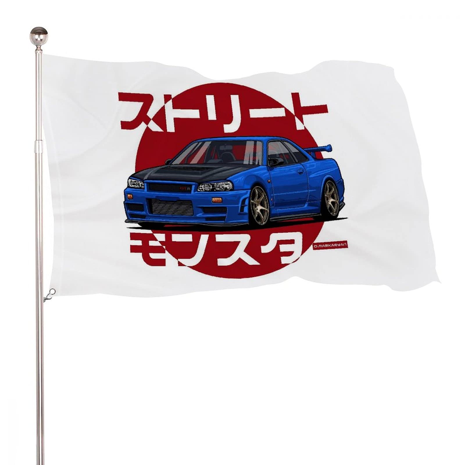 Amazon.com: GOUJIBADE Car Poster JDM Skyline GTR R34 Flag Vivid Color and  UV Fade Resistant with Brass Grommets 3x5 Flag : פאטיו, מדשאה וגינה