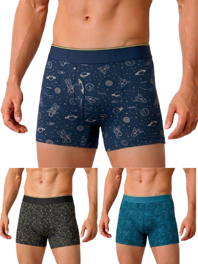 deon Luxury Micromodal Printed Trunk | Premium Antimicrobial Innerwear for Men | Super Soft Breathable Stretch Underwear | Multicolour Assorted Prints | Assorted Combo-picture-47
