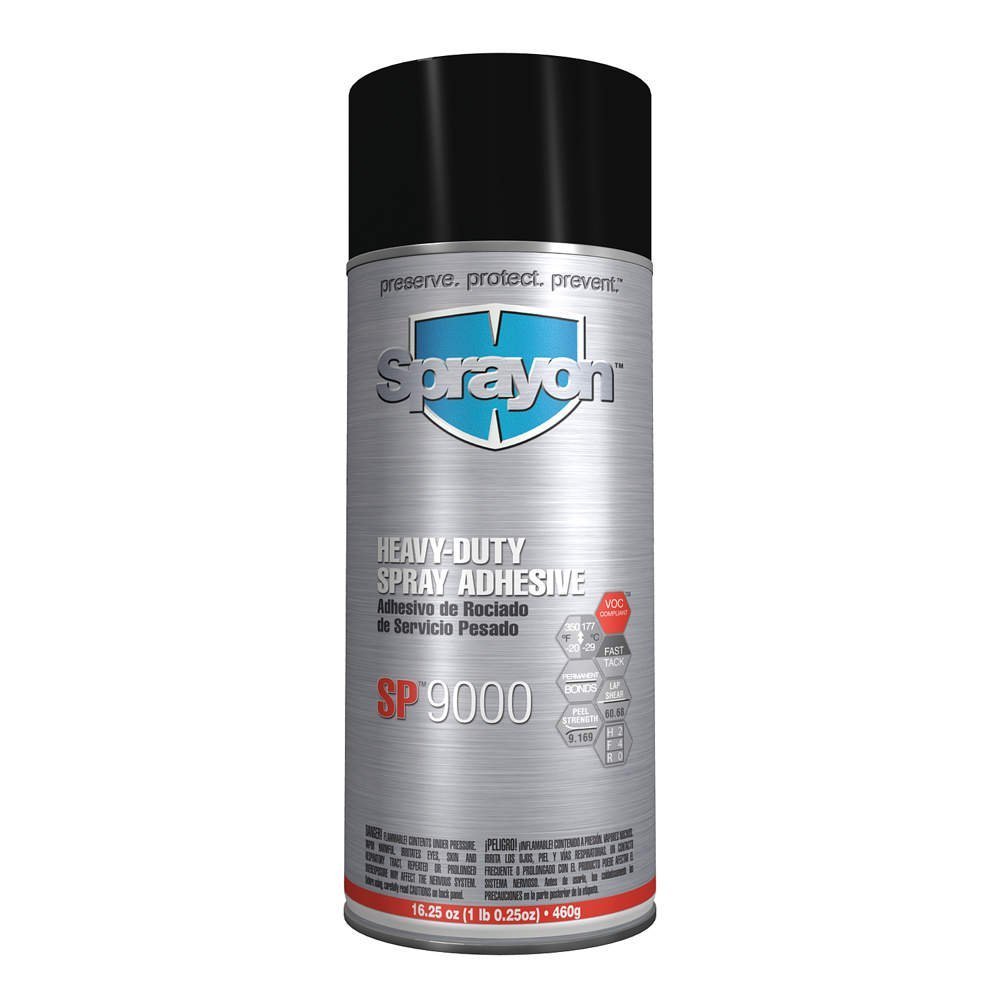 Sprayon S09000000 SP9000 Heavy-Duty Spray Adhesive Aerosol, 16.25 oz.