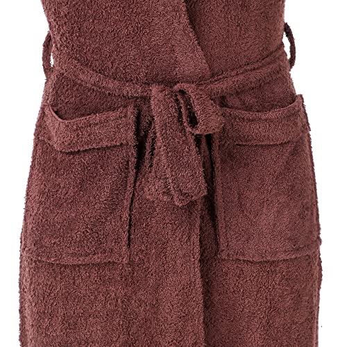 Image of Men's Bath Robe | Full Sleeve Cotton Comfortable and Durable Bathrobe -Suitable for Birthday /Anniversary /Diwali /Couple /wedding Gift | Coffee