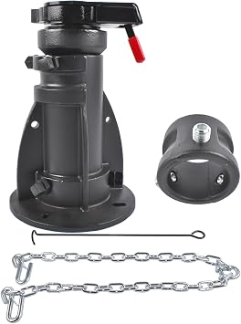 C5G1216 12-16 Adjustable Cushioned 5th Wheel Gooseneck Adapter, Replacement for RV Camper Trailer, GTW 20000 Lbs, with Safty Chain