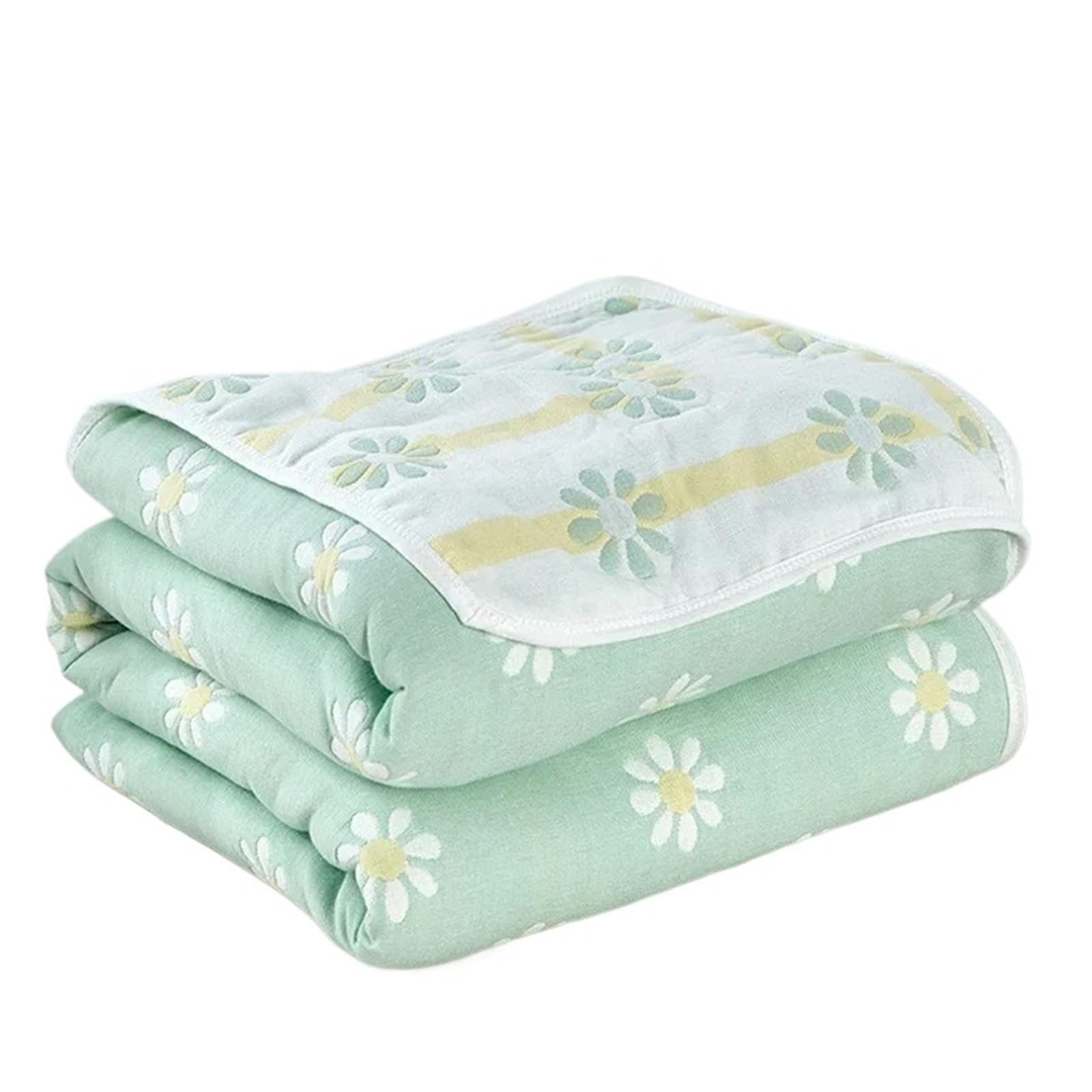 HKSDKABOP Muslin Throw Blanket, 6-Layer Cotton Chiffon, Multiple Sizes(Color1,150X200cm 1pc)
