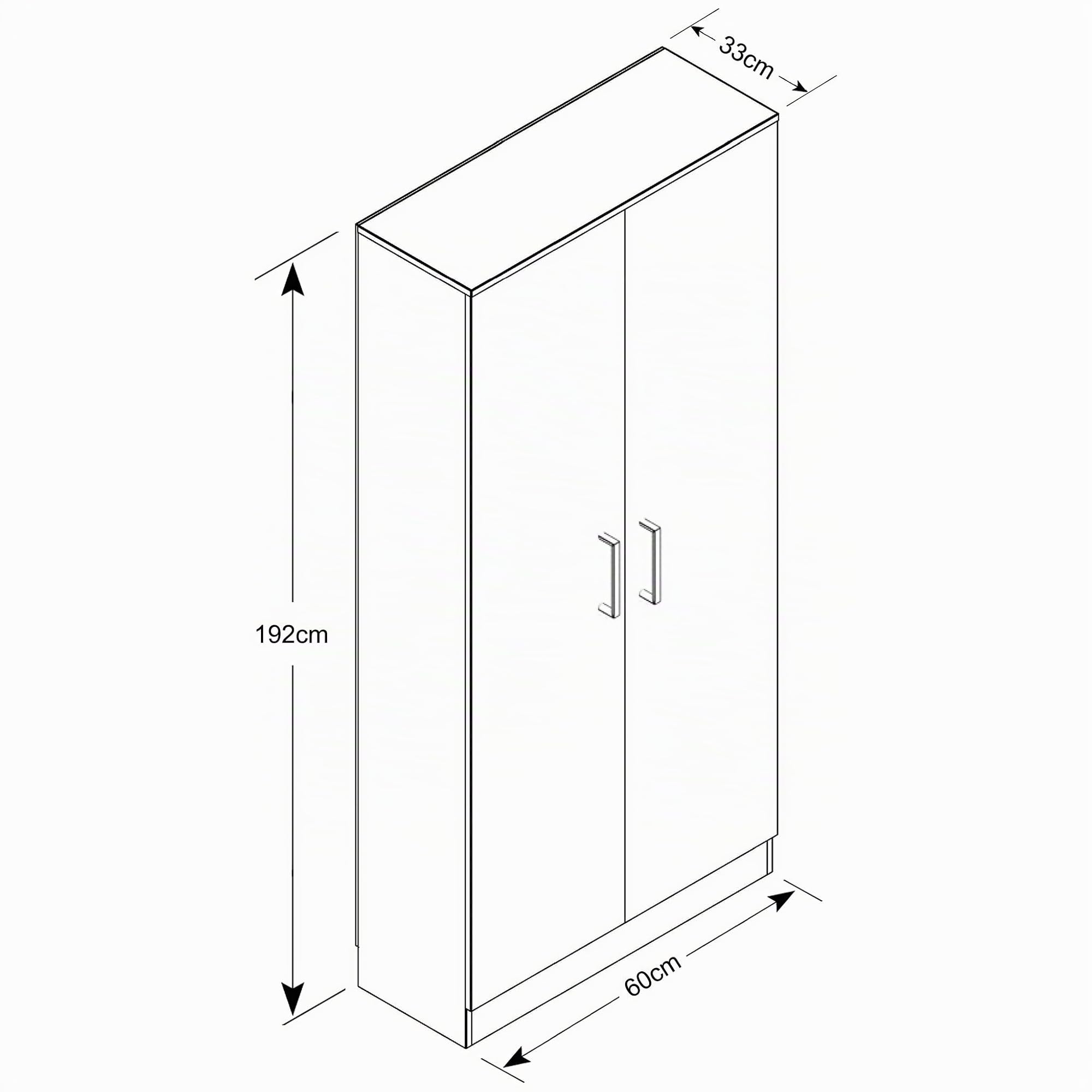 milani home Armadio scarpiera con 7 scaffali di Design Moderno Contemporaneo cm 60 x 33 x 192 h