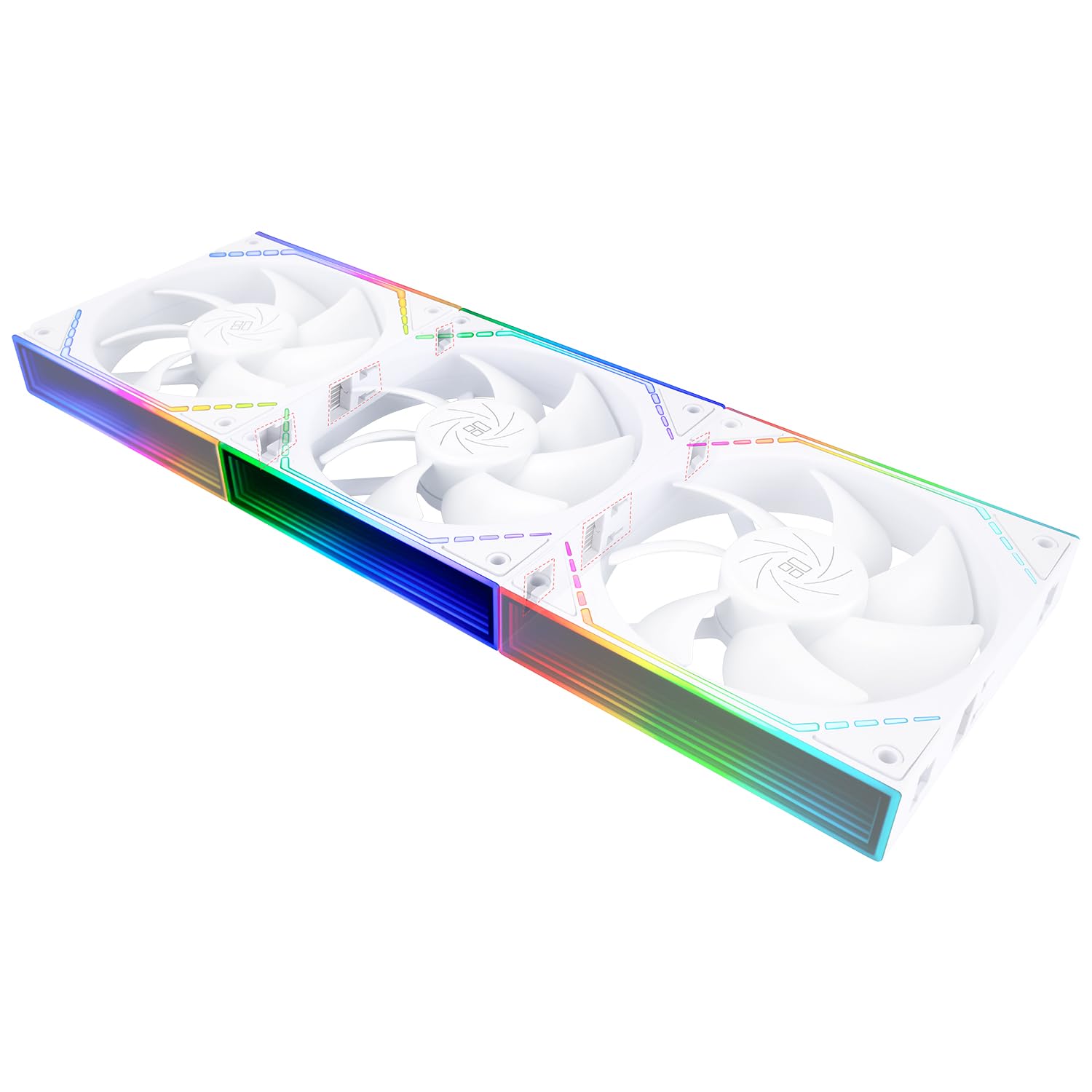 Ventilador de CPU para setups blancos Thermalright TL-M12QW con control térmico PWM 8