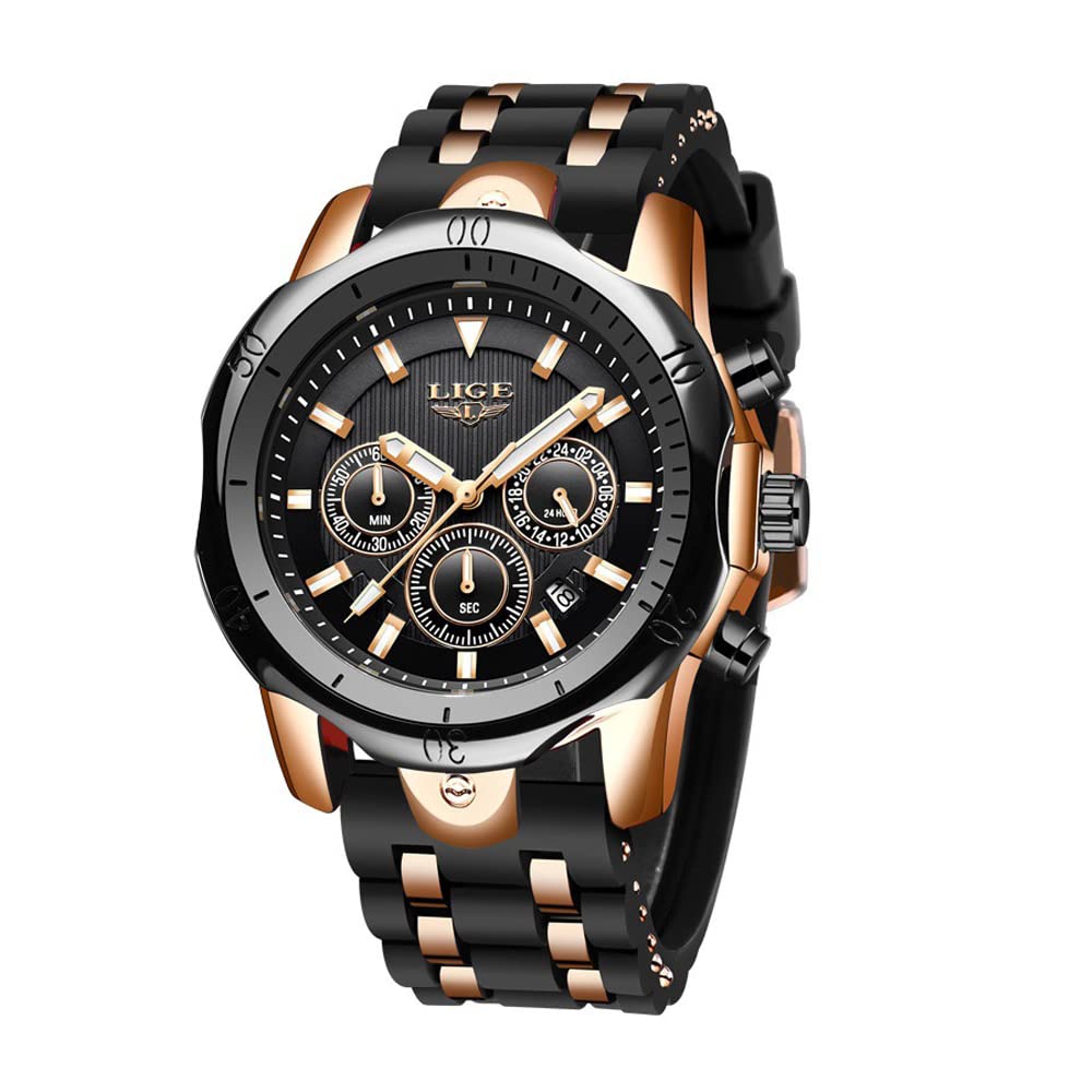 Weicam Men Boy Casual Round Dial Watches Waterproof Lumious Analog Quartz Wristwatch Sport Watch, Black, Casual (B0C3X4WVFH) Amazon Price History, Amazon Price Tracker