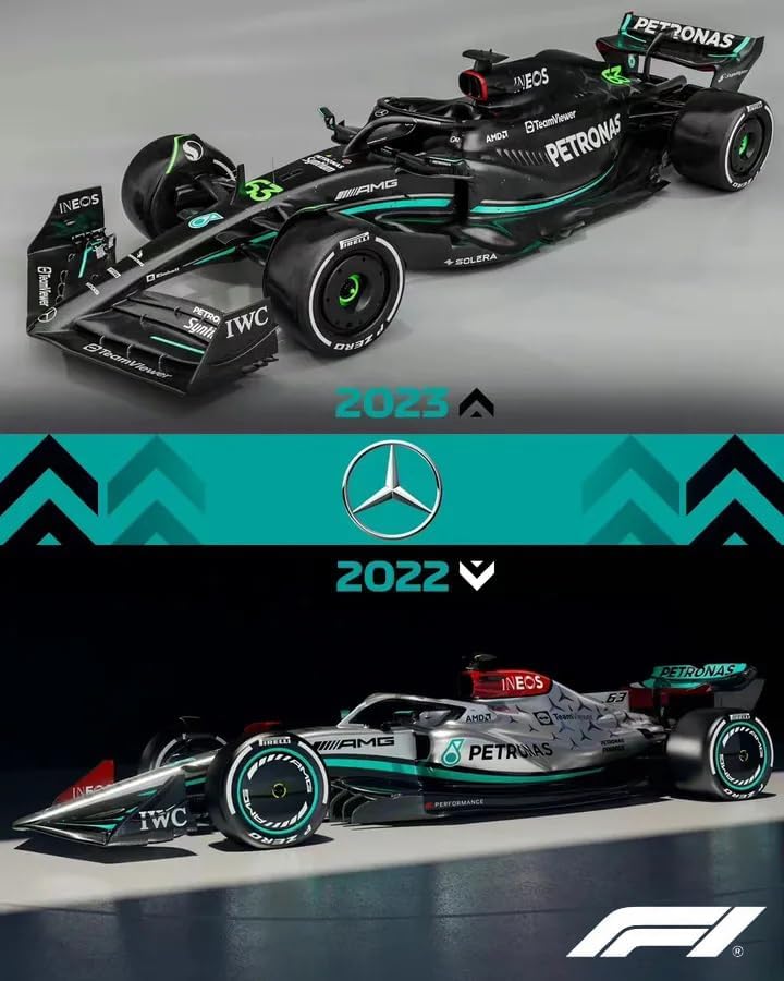 Miniatura 5 de Bburago 143 Mercedes-AMG Petronas F1 Team W14 2023 63# George Russell Aleación Coche Die Cast Modelo Colección Regalo (W14 63# WCasco)