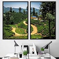 2 Piece Framed Canvas Wall Art Greenlands Canvas Prints Home Artwork Decoration for Living Room,Bedroom - 16