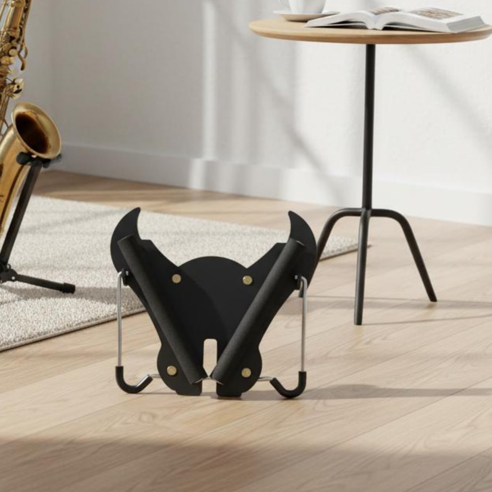 Schwarz Saxophon Ständer Rutschfest Saxophonständer Verstellbar Alt-Saxophonständer für Zuhause