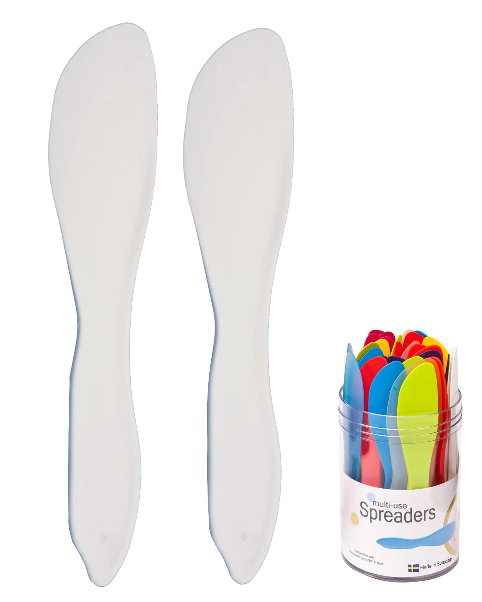 Linden Sweden Cheese Spreaders, White, Set of 2