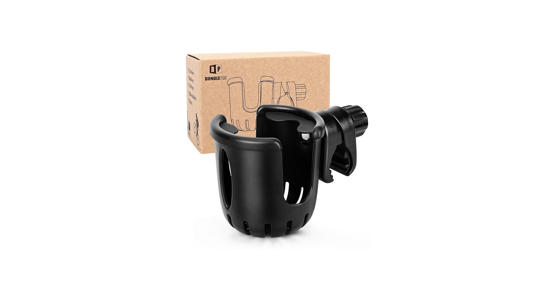 2024Universal Stroller Cup Holder - 360u00b0 Rotatable Drink Bottle Holder For Stroller/Wheelchair From Strollers# - Price 30.35