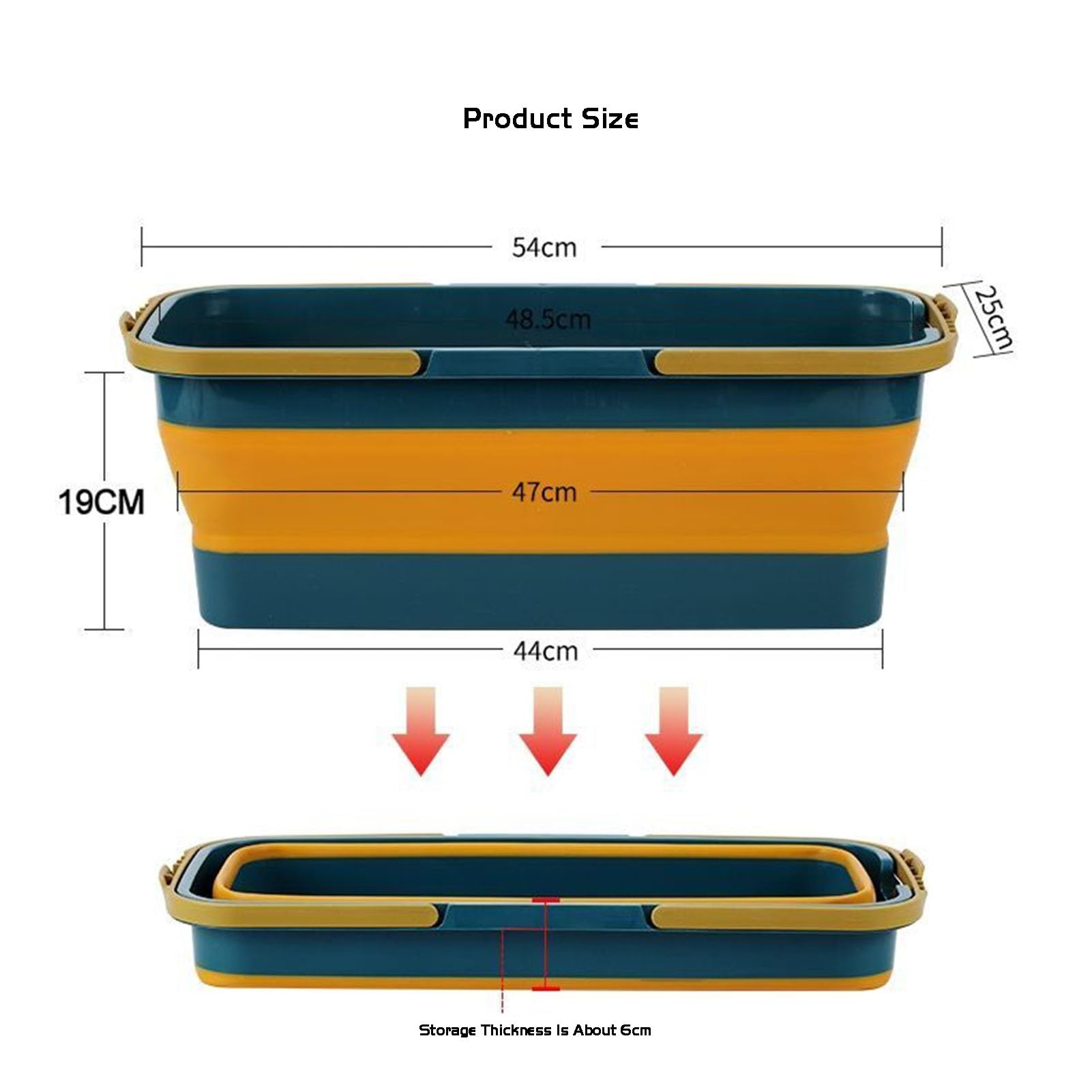 Secchio pieghevole in plastica Yesland 2 Pack con Italia
