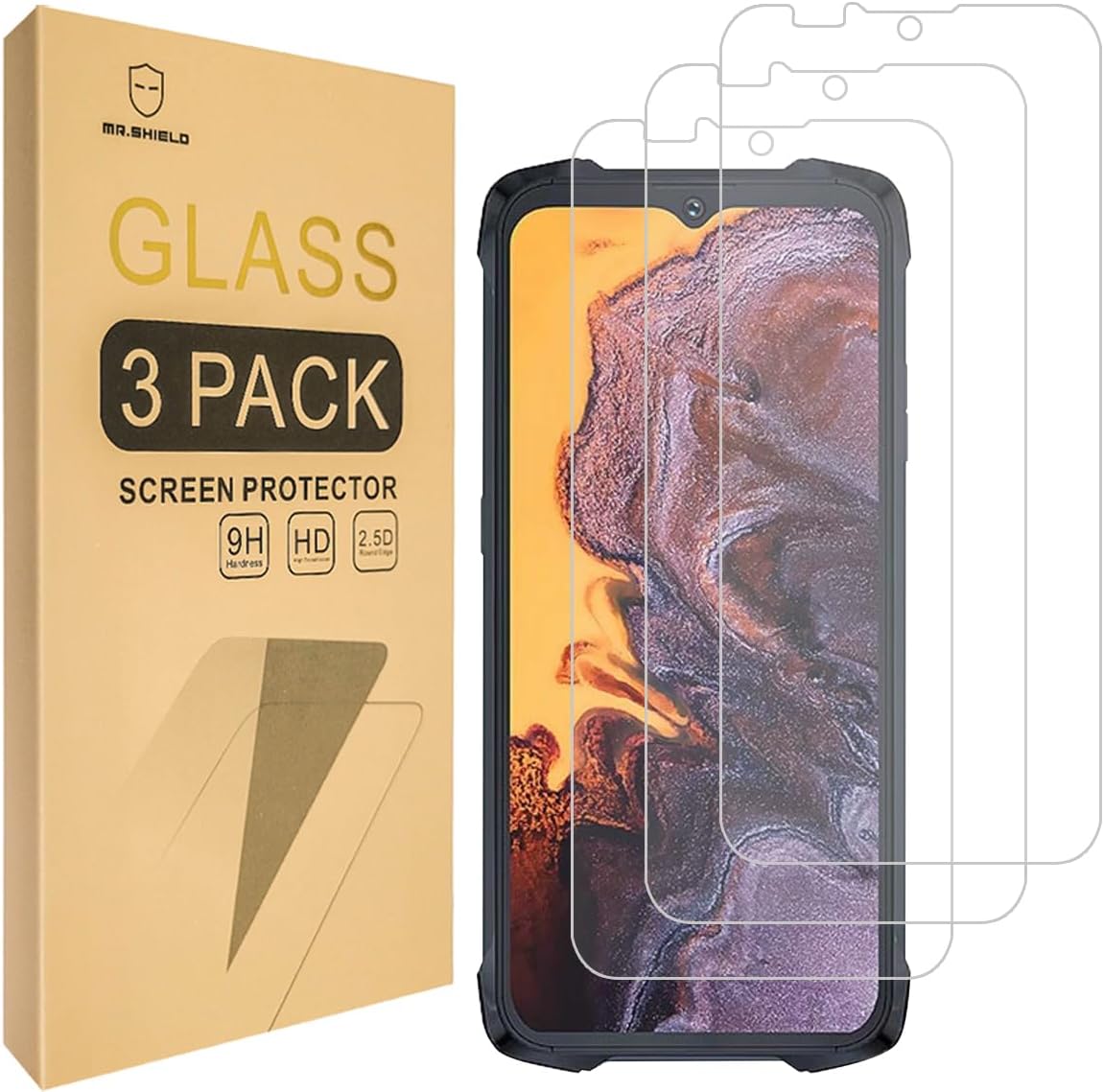 [3-Pack] Screen Protector For Cubot KingKong 9 [Tempered Glass] [Japan Glass with 9H Hardness] Screen Protector
