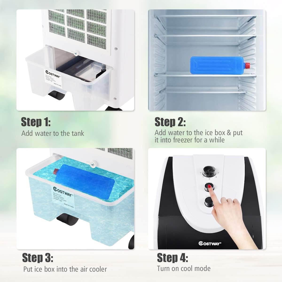 Exclusive Discount 90% Price COSTWAY Evaporative Cooler, 3-in-1 Portable Air Cooling, Fan, and Humidifier with 3 Speeds, Bladeless Air Cooler 2 Ice Box for Indoor, Home, Office, Dorm Buy 2 get 3 COSTWAY Evaporative Cooler, 3-in-1 Portable Air Cooling, Fan, and Humidifier with 3 Speeds, Bladeless Air Cooler 2 Ice Box for Indoor, Home, Office, Dorm