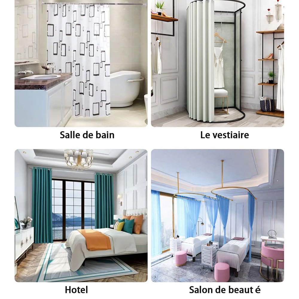 OUMIKEJI 12 Pièces De Crochets De Rideau De Douche Crâne Halloween