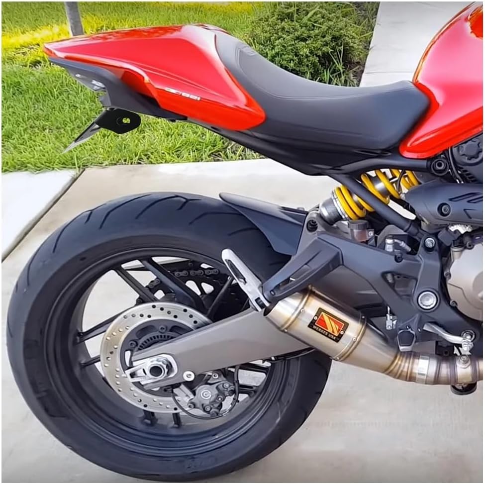 Compatible with Ducati Monster 821 Stripe Dark 2015-2017 Motorcycle Tail Tidy License Plate Frame Holder Bracket Fender Eliminator Kit