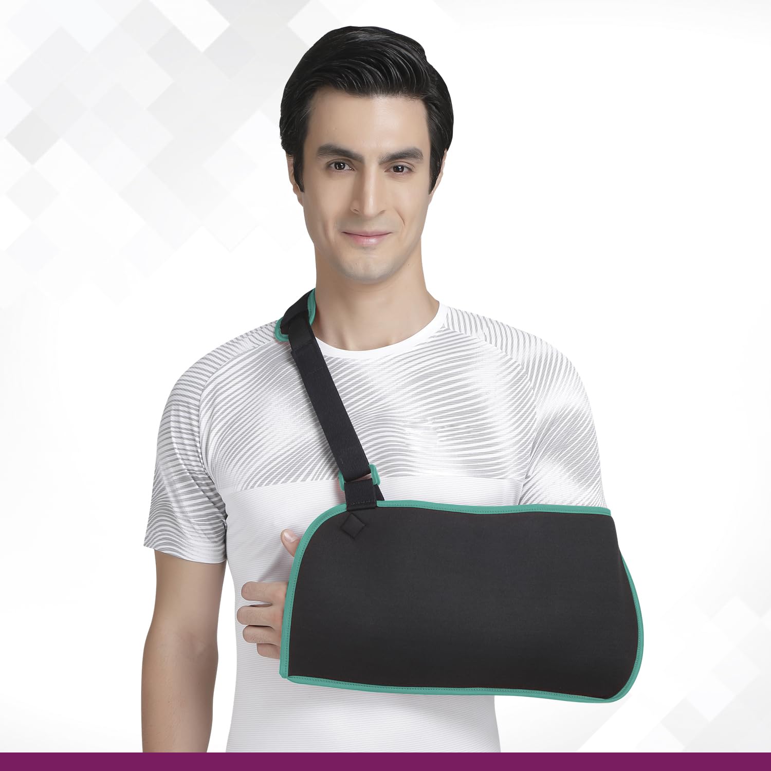 Flamingo Arm Sling Adjustable & Comfortable Support for Arm, Elbow, and Wrist Injuries | Ideal for Fractures, Dislocations| For Men & Women | Size - Large | Pack of 1| Blue-image-25