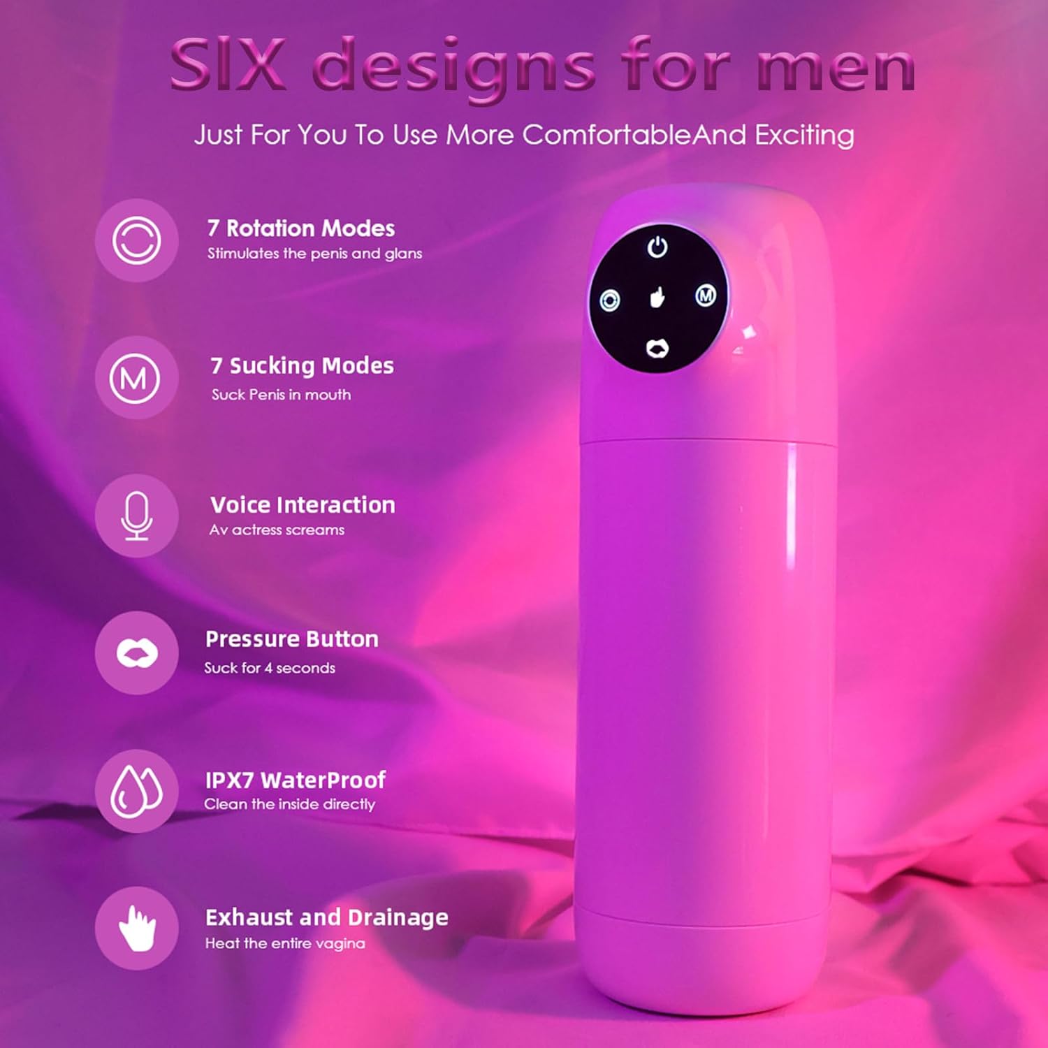 Male masturbator Cup Adult Toys Adult Toy Cleaner Sex Toys for Men Sex Toy Male Sex Toys Hands FreeMasturbators Penis Pump Male Masturbator Licking Sucking Sucking Sensory Toys Adults for WOM