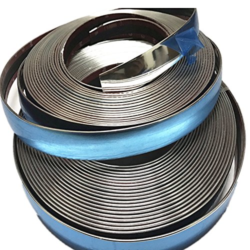 100'' Universal Chrome Front Rear Bumper Door Edge Lip Guard Protection Overlay Molding Trim Adhesive Tape Kit Diy #TOP7